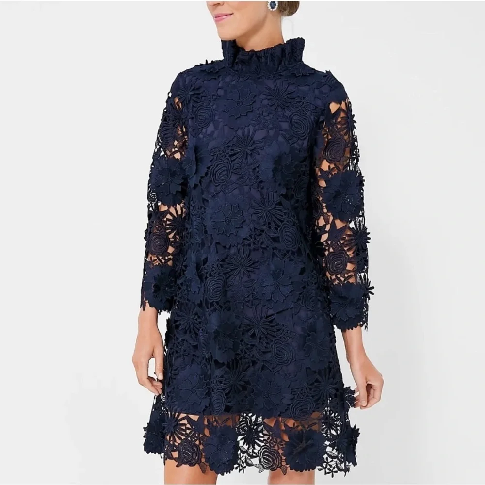 TUCKERNUCK Navy Guipure Lace Daphne Dress